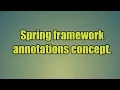 48 Spring framework annotations concept