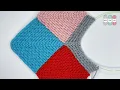 How to Join Mitred Squares as you go JAYG Hand Knitting Tutorial