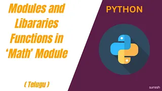 Modules and Libraries Math Module Python Telugu