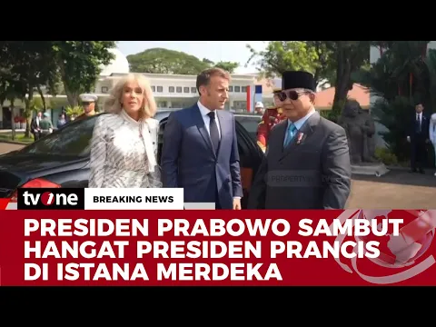 Presiden Prabowo Sambut Kunjungan Presiden Prancis di Istana Merdeka