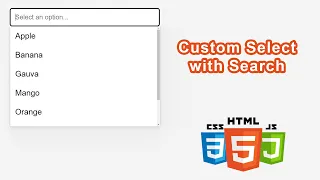 Custom Select Dropdown with Search Functionality using HTML CSS and JavaScript