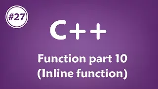 c - Function part 10 Inline Function