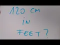 120 cm in feet