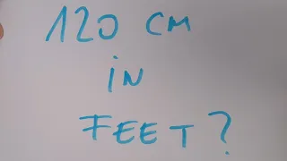 120 cm in feet