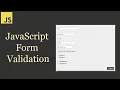Client Side JavaScript Form Validation