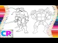 Ninja Turtles Coloring of Leonardo and Hoxha - Release