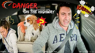 Unexpected Tire Blowout at Full Speed!