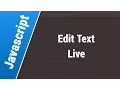 Javascript Arabic Tutorials - Edit Text Live On Input