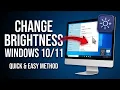 How to Change Brightness on Windows 10 11 Step-by-Step Guide