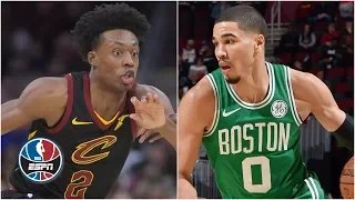 Jayson Tatum Celtics top Collin Sexton Cavs on the road NBA Highlights