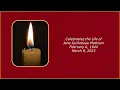 Jane Guillebeau Mattison Memorial Service