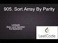 905 Sort Array By Parity Leetcode Easy Level Questions Complete Playlist all Solution in Python