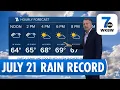 Record Rainfall Followed by Cooler Drier Weather in Buffalo