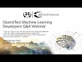 OpendTect Machine Learning Developers Q A Webinar how can I add my own trained model and other Q A