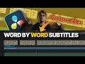 How to Make Word by Word Subtitles in DaVinci Resolve