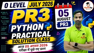 PR3 Python Practical 5 August 2026 O Level Practical July 2026