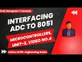 INTERFACING ADC TO 8051