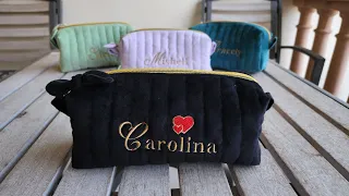 DIY Cosmetiquera personalizada. (Bordada)