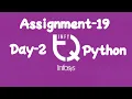 INFYTQ Python Assignment-19 Day-2