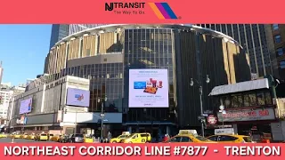 NJ Transit Train 7877 Northeast Corridor Line to Trenton Boarding Call Announcements at New York