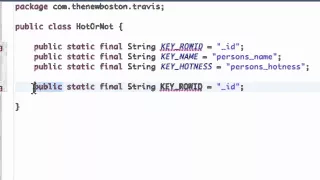 Android Application Development Tutorial 112 Setting up SQLite Database Variables