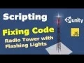 Fixing JavaScript code in Unity 5 - Radio Tower Flashing Light