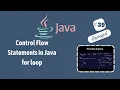 Control flow statements For Loop discussed in detail For loop in Java