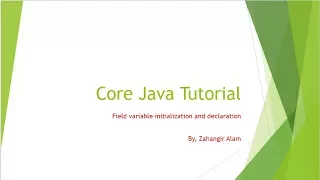 9 Core Java Field Variable Initialization and Declaration with live coding Bangla Tutorial