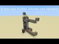 Two way bubble column elevator for minecarts