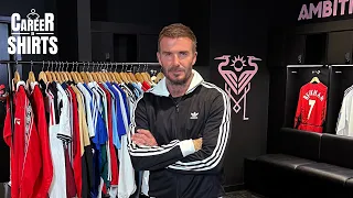 Career in Shirts with David Beckham Classic Football Shirts