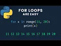 For Loop in Python are so easy