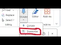 Fix Transcribe Option Is Missing Under Dictate Option In Microsoft Word On PC Office 365