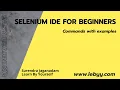 Selenium IDE commands with examples