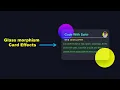 Real Glass morphism Card Effects HTML CSS Glass morphism Effects