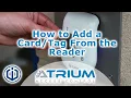 How to add a from the reader ATRIUM Online Access Control