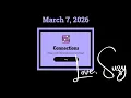 Connections of the Day for March 7 2026 Happy 1000th Connection