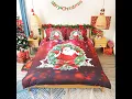 Exclisive 3D Santa Claus Red Christmas Bedding