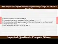 MCQ Questions Object Oriented Programming Using C - Part 8 with Answers