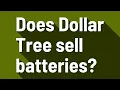 Does Dollar Tree sell batteries