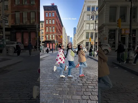 Triplets fit check #NYC #soho #trillizas #latinas #outfitideas