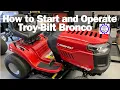 How to Start and Operate Troy Bilt Bronco