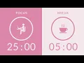 Pomodoro Timer with Pink Noise 4-Hour Study with Me for Deep Focus AD