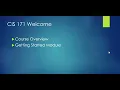 CIS171 Course Overview