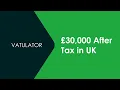 30000 After Tax - Take Home Pay on 30k in UK