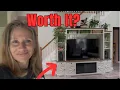 Big TV AMERLIFE 98in Entertainment Center with Electric Fireplace With or Without Heat