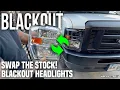 Swap your 2008-Currernt Ford E Series Headlights for Blacked out Head Lights