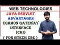 java servlet CGI common gateway interface advantages of servlet over CGI cgi web technologies