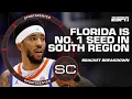 BRACKET BREAKDOWN Florida is No 1 seed in South SportsCenter
