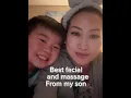 Mommy and son time fun massage relaxing facial