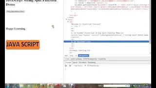 STRINGS SPLIT METHOD IN JAVA SCRIPT DEMO